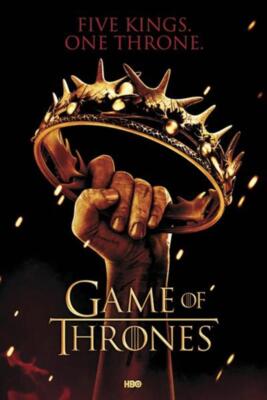 Game Of Thrones Crown Five Kings One Throne HBO TV Television Poster 24x36