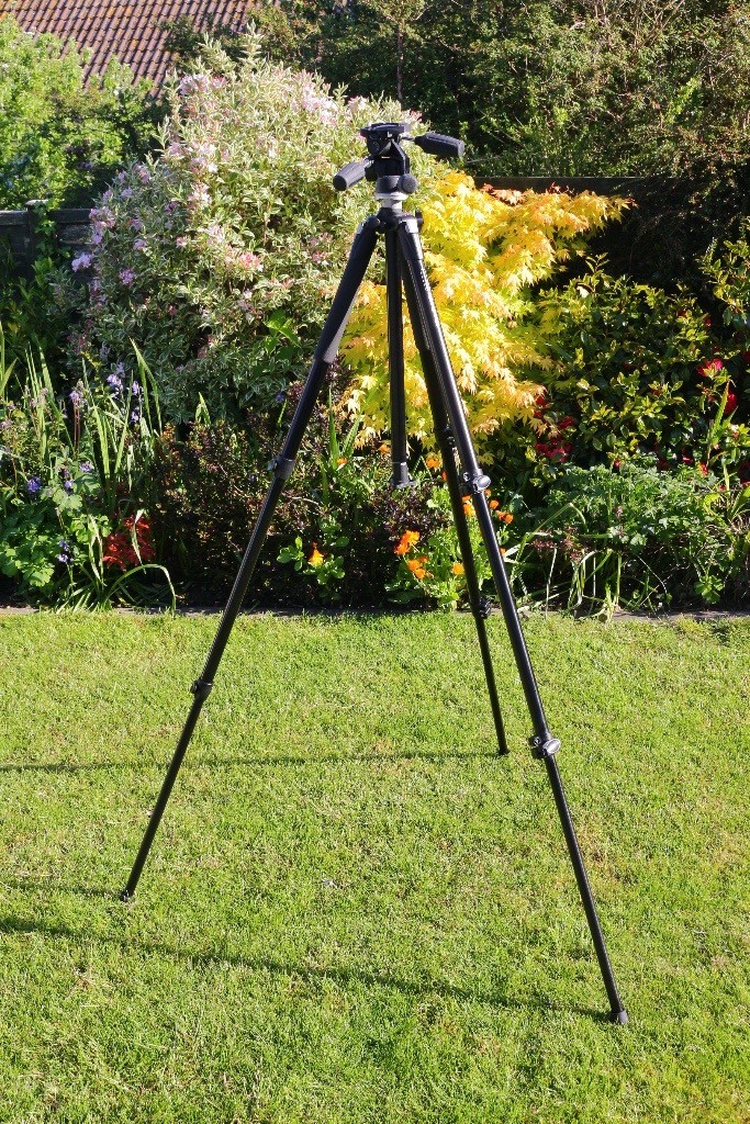 Manfrotto 055XB tripod with fluid drag upgraded 804RC2 3way head in