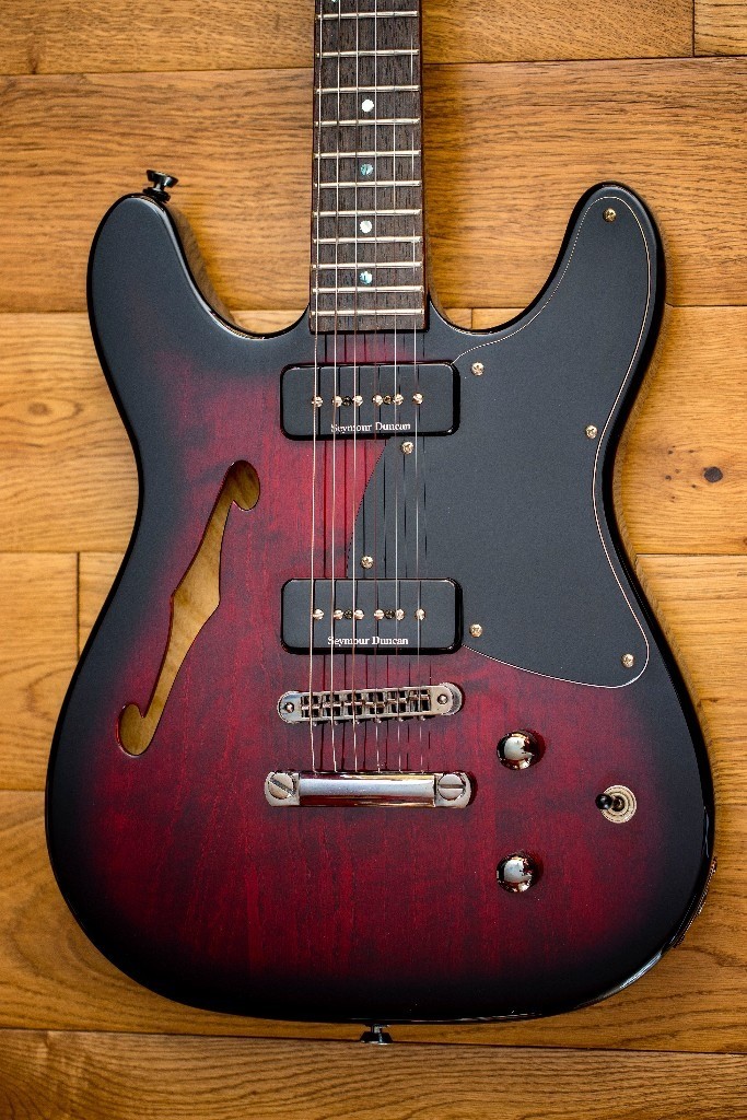 Fender TC90 Telecaster, Thinline, Semi Hollow Guitar, Cherry burst