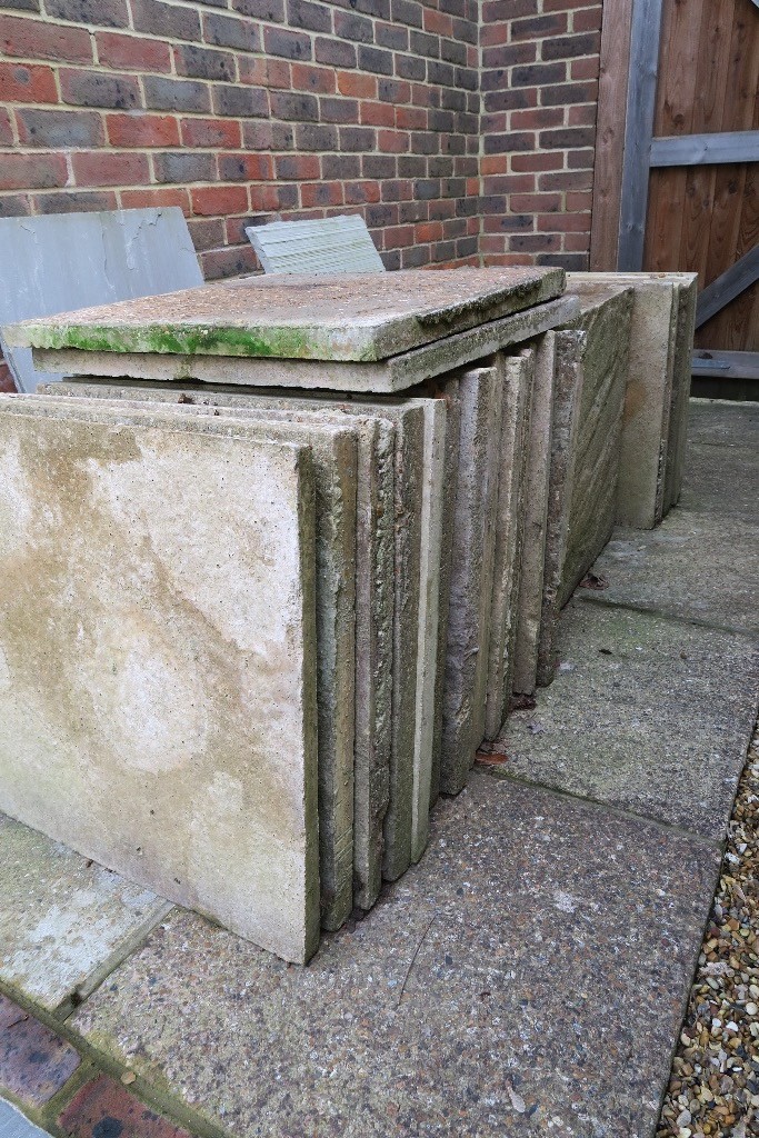 25 Paving Grey/Sand coloured slabs 610x610x40mm. in Chichester, West