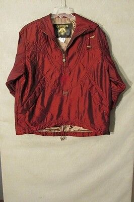 S6415 Descente Women's Size 6 Deep Ruby 1/2 Zip Hooded Jacket