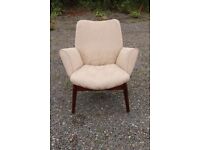 Vintage Mid Century Danish Scandinavian Style Armchair Easy Lounge Arm Low Chair