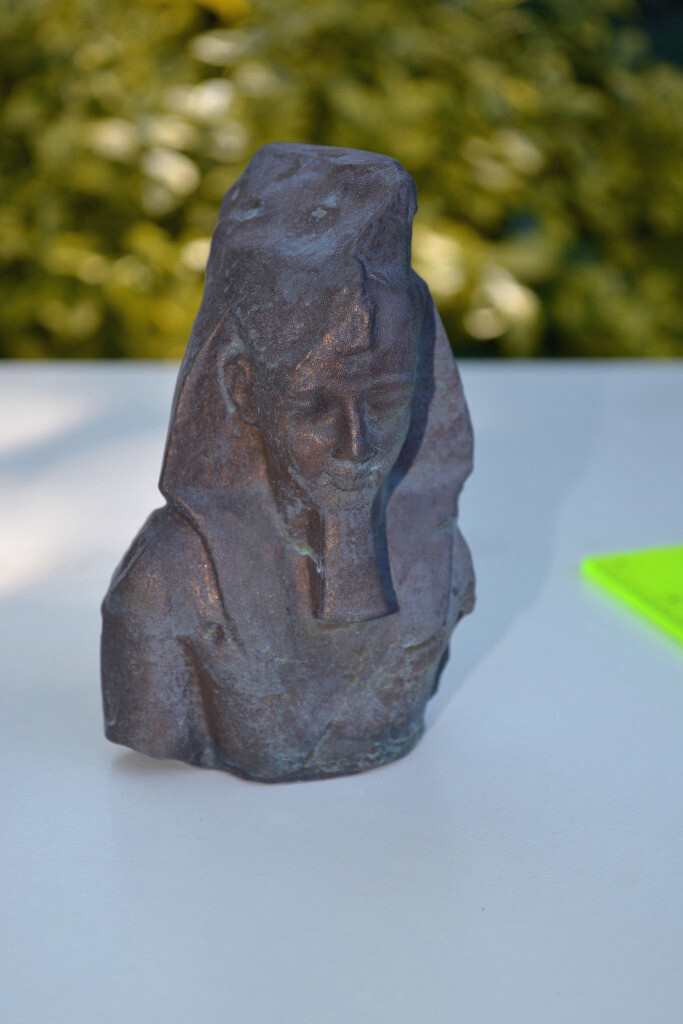 Ramesses II Ozymandias Egyptian faux bronze statue/ sculpture in