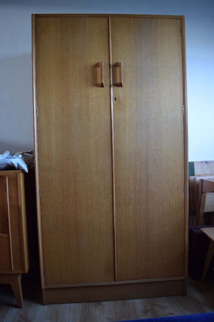G Plan Gplan Brandon E Gomme Light Oak Wardrobe Retro Vintage