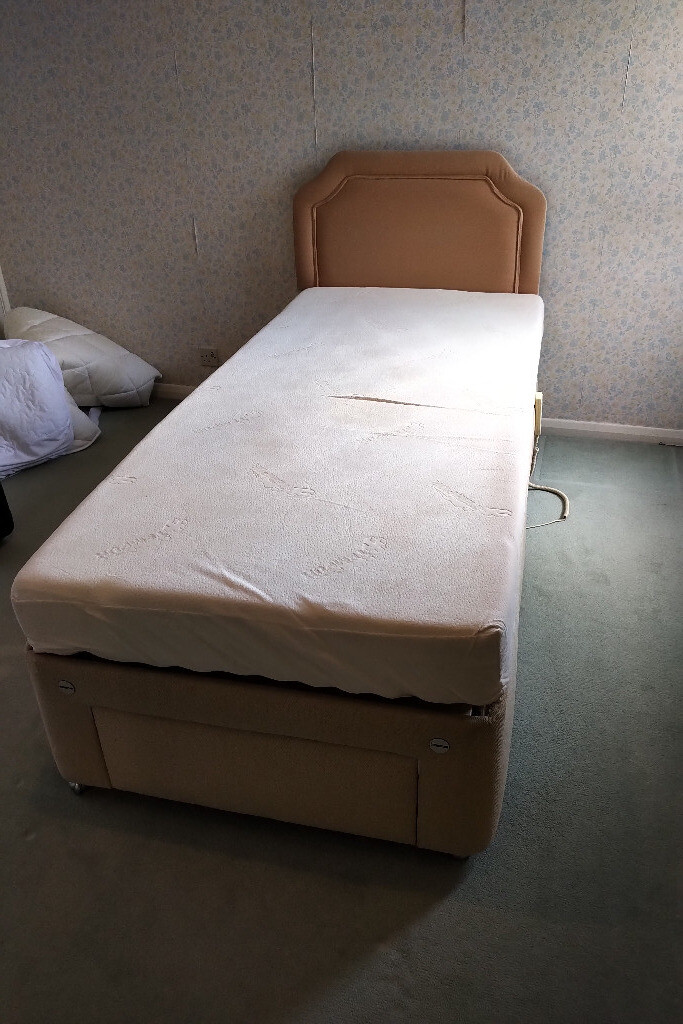 Motorised Single Bed. Tempur. Memory foam mattress available if