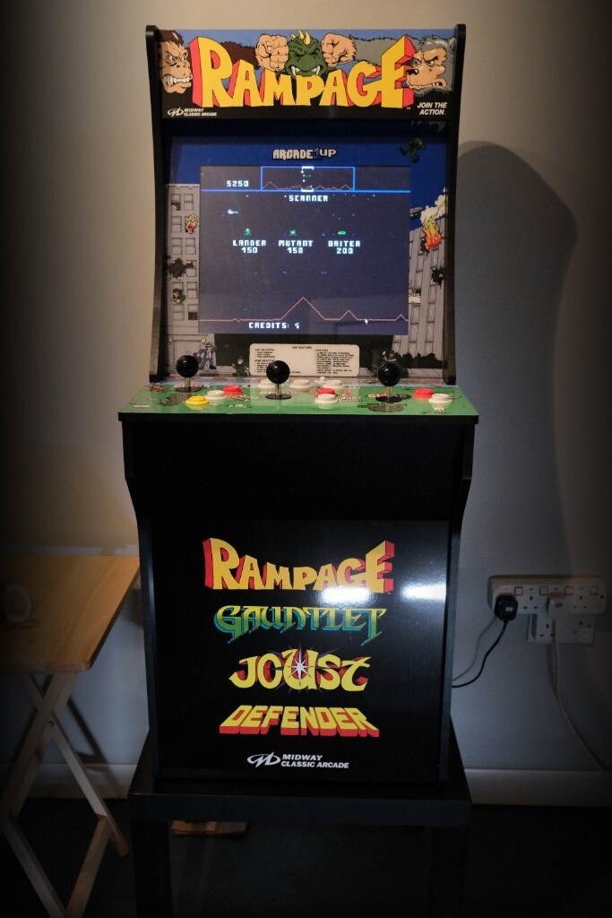Arcade1Up Rampage Arcade Machine With Extra Button For Defender in