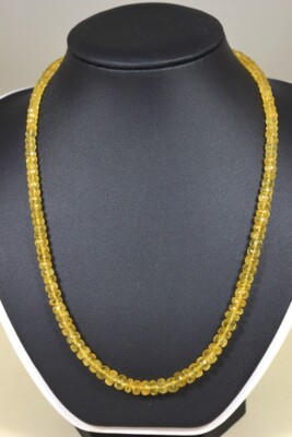 HELIODOR Kette Collier 100 ct. Edelstein Schmuck Halskette Heilstein Echtschmuck