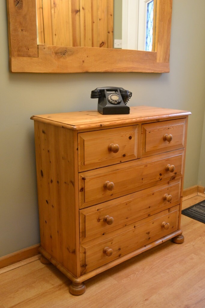 Antique style pine chest of drawers, bedroom furniture. in Darlington
