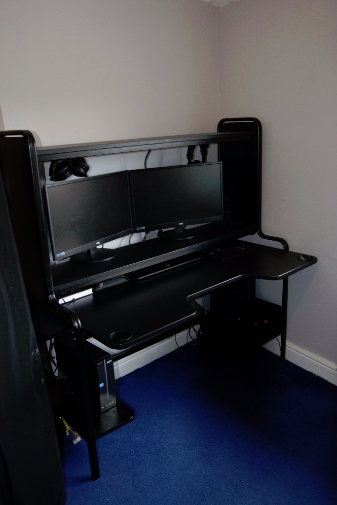 IKEA FREDDE Black Computer Desk / Workstation (£85 ono) VGC in Great