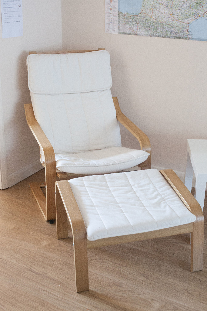 Ikea Poang Chair with Footstool Lower Price OPEN TO OFFERS in
