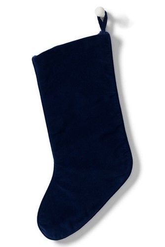 LANDS END Santa & Reindeer Needlepoint Christmas Stocking Monogrammed MIKYA NEW