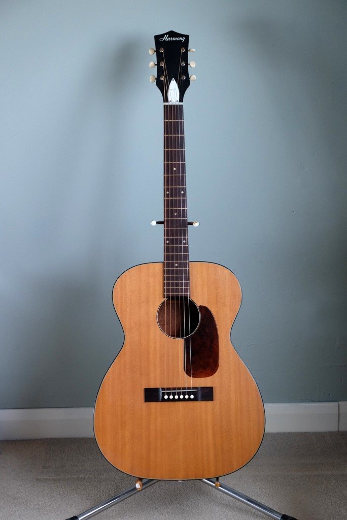 Vintage Harmony H162 acoustic guitar all solid wood near mint in