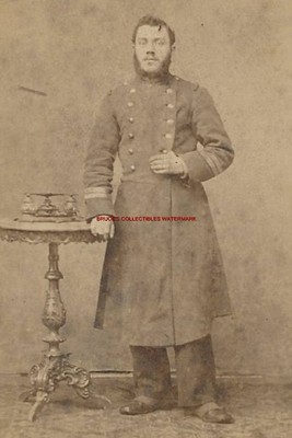 LOT OF 2 CDV PHOTOS - PRISONER SOLDIER UNIFORM FRENCH ARMY - FRANCO - GERMAN WAR