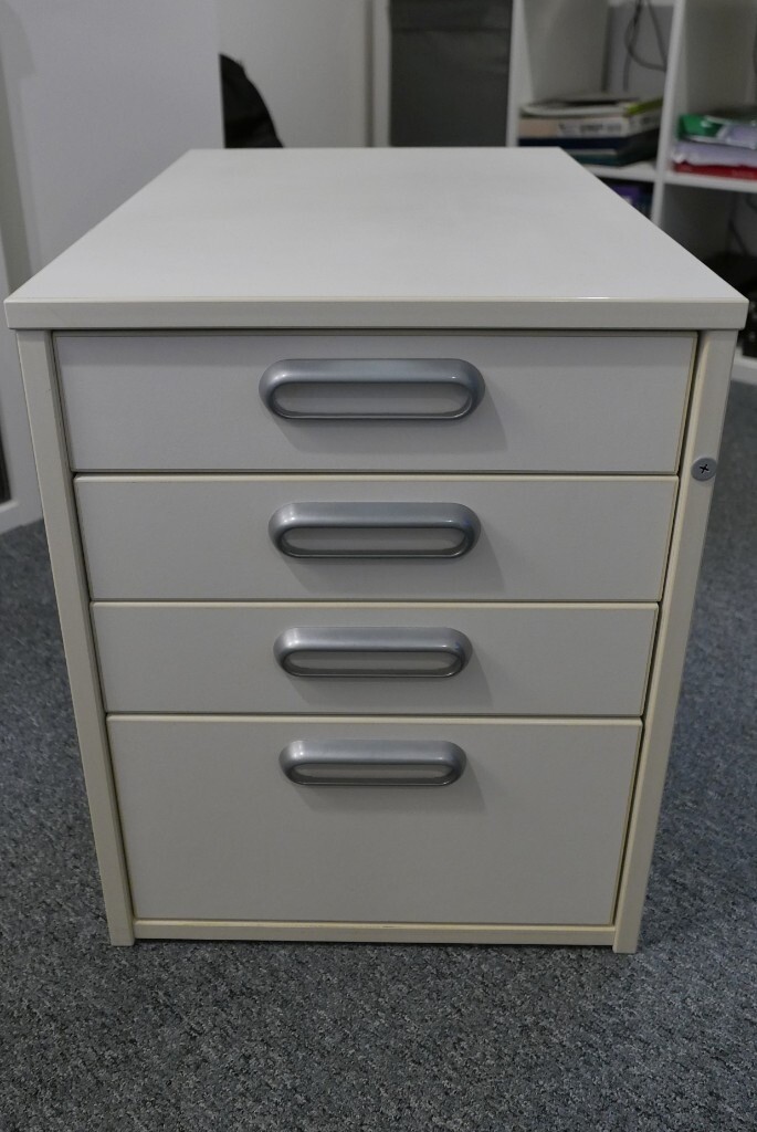 4 Drawer Office Cabinet 1 Large And 3 Small Drawers In