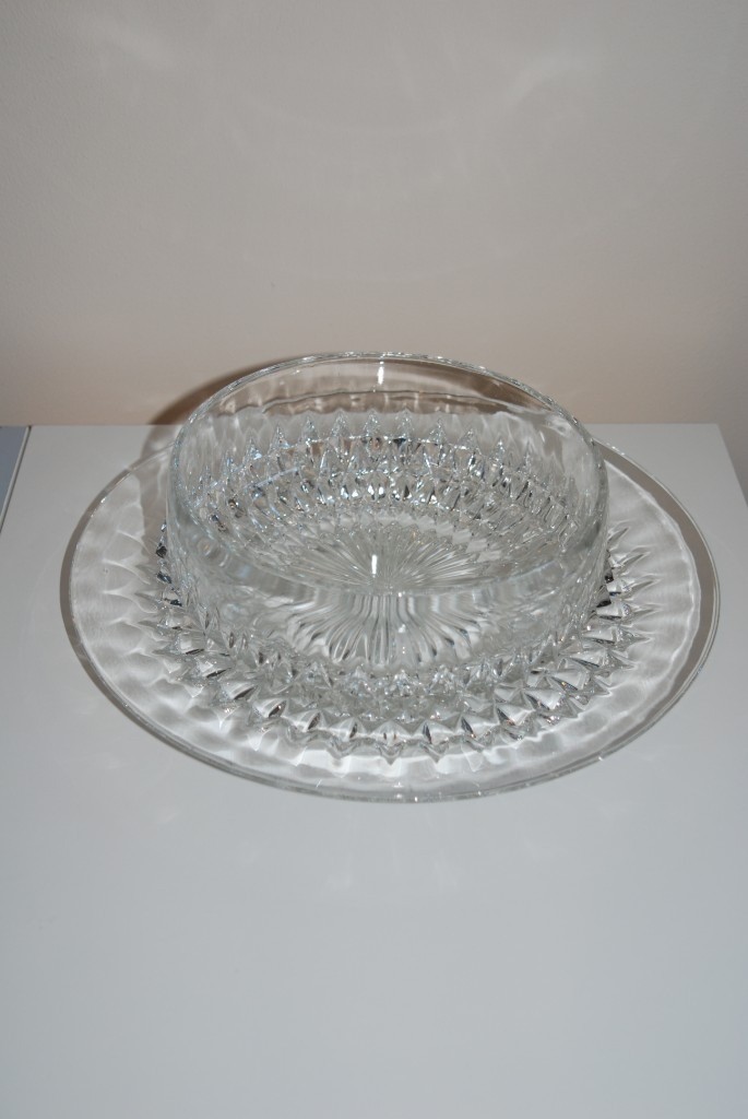 GLASS SERVING BOWL & PLATE SET in Aberdeen Gumtree