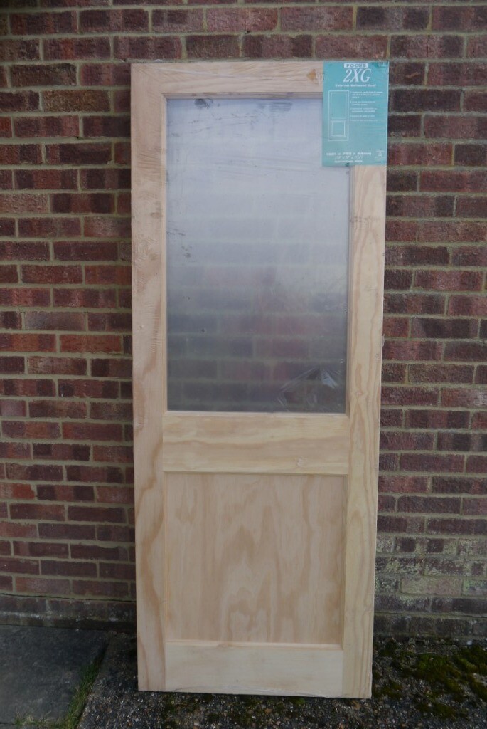 Focus 2XG External Softwood Door, with single glass panel in Bexhill