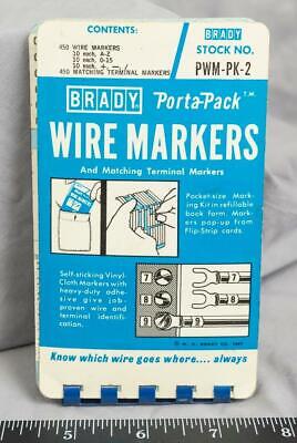 Vintage Brady Porta Pack Wire Marker Book g35
