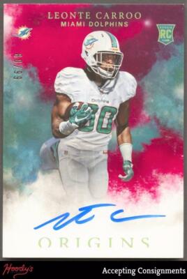 2016 Panini Origins Red #117 Leonte Carroo Autograph AUTO Rookie RC 80/99