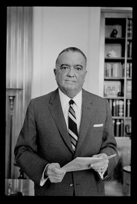 8'' x 10'' Photo 1961 Edgar J. Hoover Portrait, half length, facing front.
