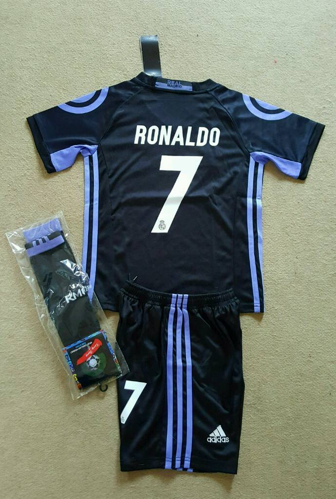 2017 REAL MADRID football kit adidas RONALDO 7/8 YEARS in Birkenhead, Merseyside Gumtree