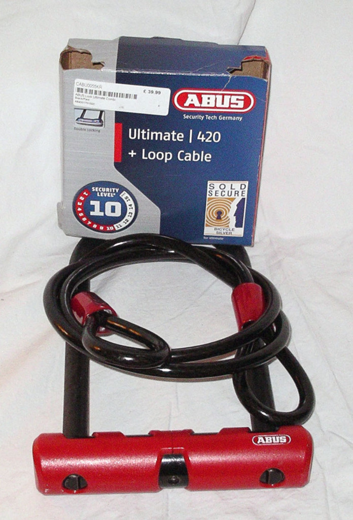 ABUS Lock 420 ULTIMATE D LOCK AND CABLE PACK Bicycle security in