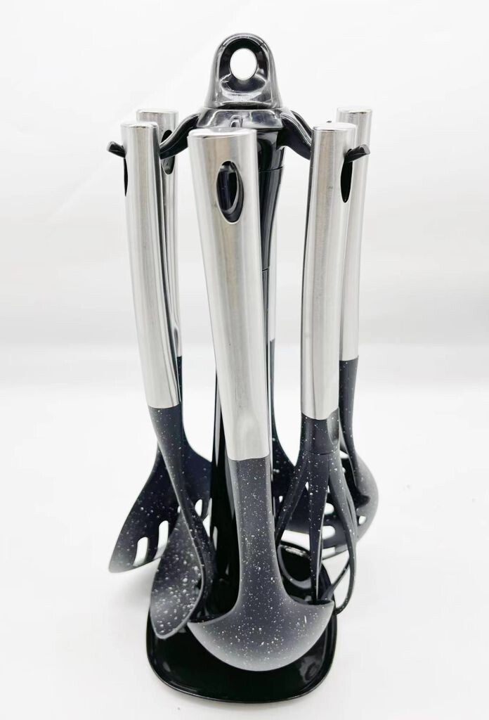 Set 6 Pezzi Utensili Mestoli Cucina Schiumarola Spatola Spaghetti reb