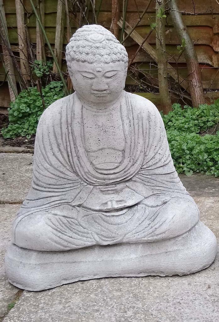 Buddha Large Mediating Buddha Sculpture Stone Garden Ornament Can