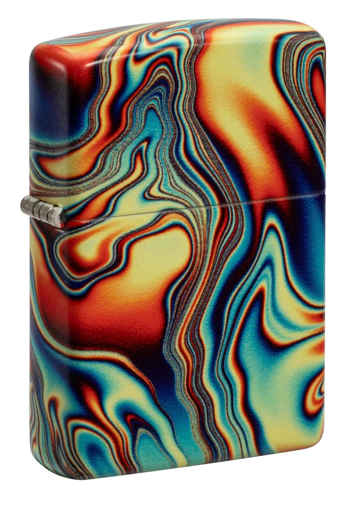 Zippo 48612, двусторонняя зажигалка Swirl Design 540 Color Process, светящаяся в темноте