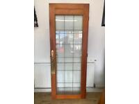 Pine Internal Door with large glass panel