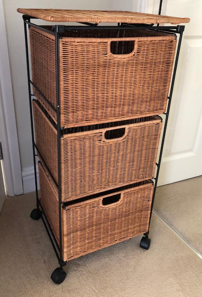 3 drawer wicker basket in Winchester, Hampshire Gumtree