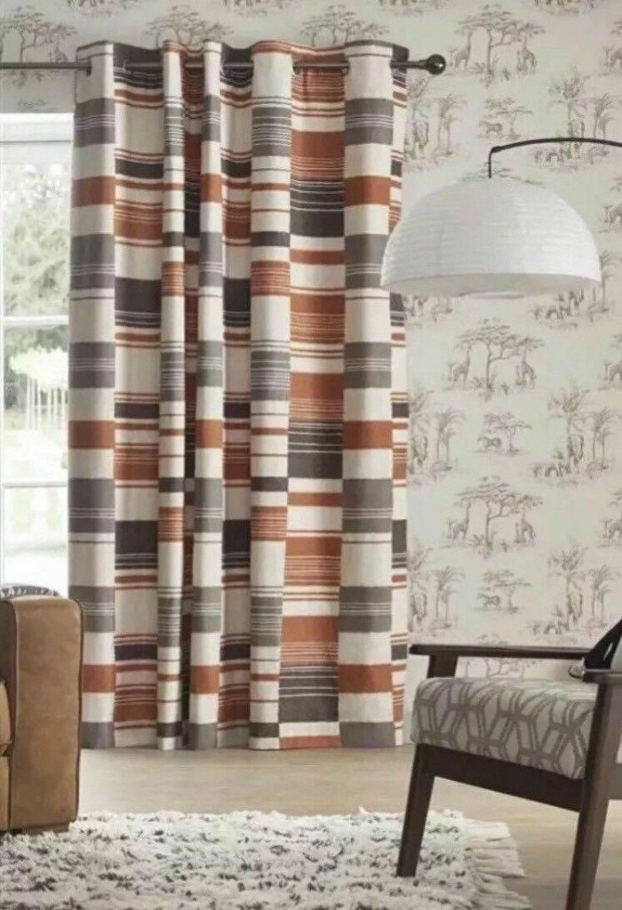 next curtains 168 x 229 brown patterned in Hull, East Yorkshire Gumtree