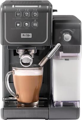 Mr. Coffee One-Touch Coffeehouse Espresso Cappuccino, Latte Maker w Milk Frother
