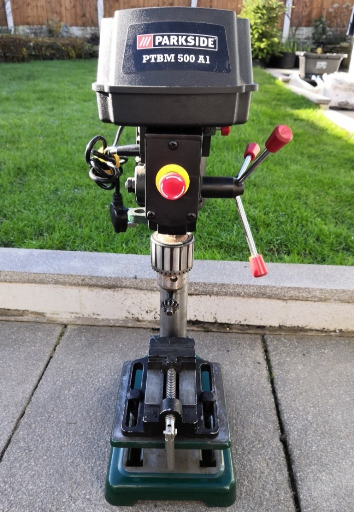 Parkside 500W Bench Pillar Drill PTBM 500 A1 With Chuck Key & Vice