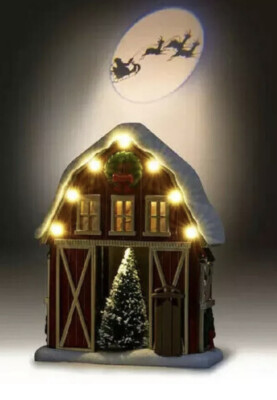 Bath & Body Works Christmas WINTER BARN NIGHTLIGHT PROJECTOR Wallflowers Plugin