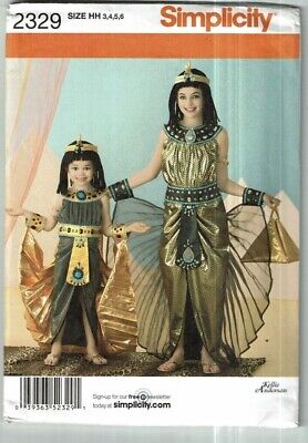 Simplicity #2329 OOP Child's Pharaoh Daughter Costume Pattern Sz 3-6 UC