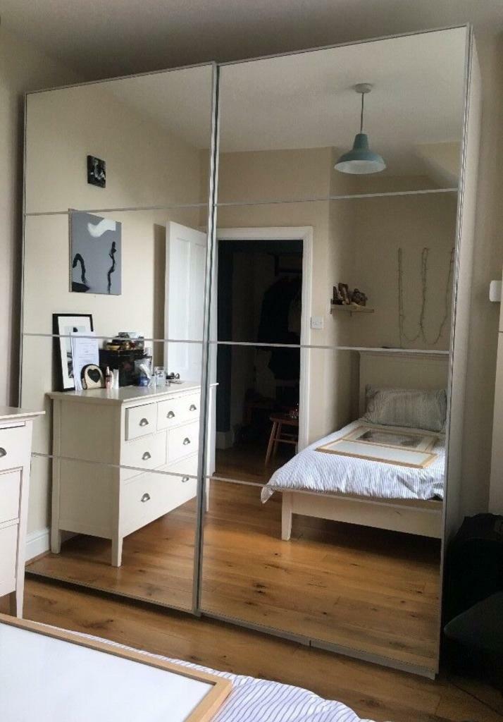 Ikea mirrored sliding wardrobe doors | in Thornton Heath ...