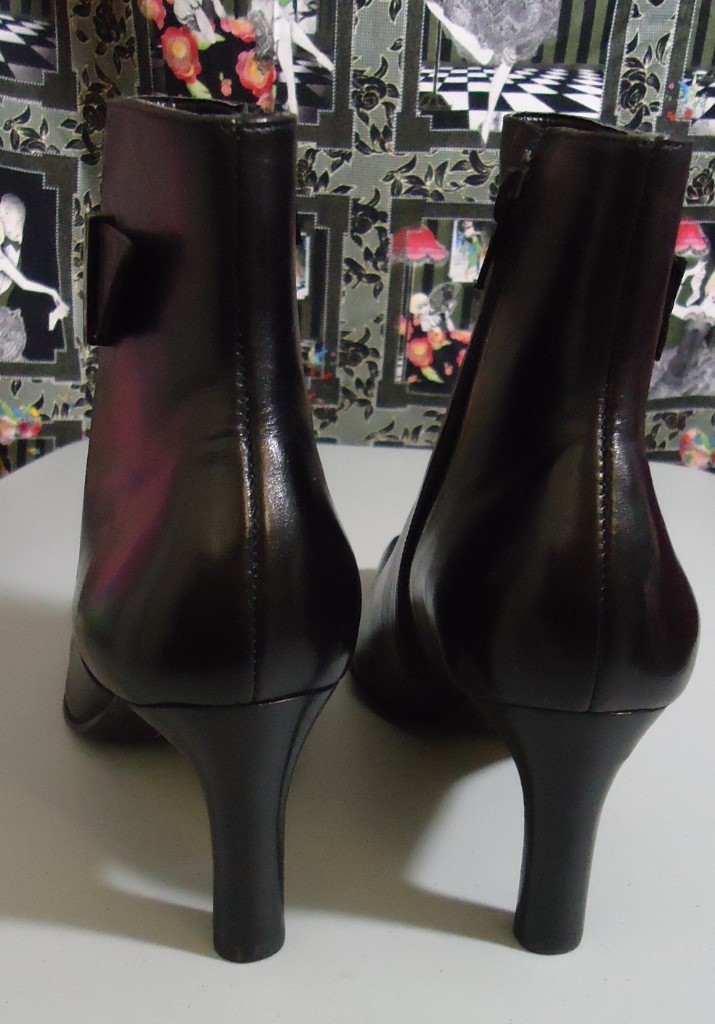 LN Black Leather Dressy Zip Up Ankle Boots Antonio Melani 6.5M 6.5 M Brazil