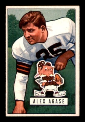 1951 Bowman Football #111 Alex Agase NM *e1