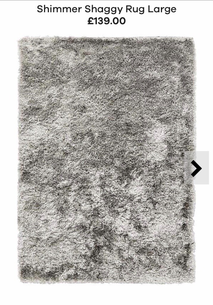 XL silver/grey shimmer rug in Daventry, Northamptonshire Gumtree
