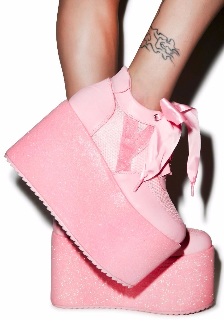 YRU Pink glitter platform shoes size 5 in Toxteth, Merseyside Gumtree