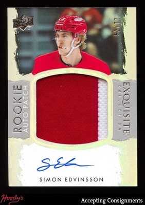 2023-24 Exquisite Collection Simon Edvinsson RC ROOKIE PATCH AUTO RPA 52/77