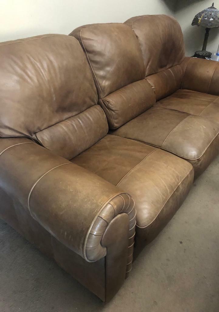 Real leather sofa in Shard End, West Midlands Gumtree