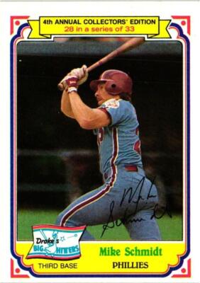 MIKE SCHMIDT 1984 Drakes #28  $1 Items MUST Buy 2 to Qualify  B18R2S32P5