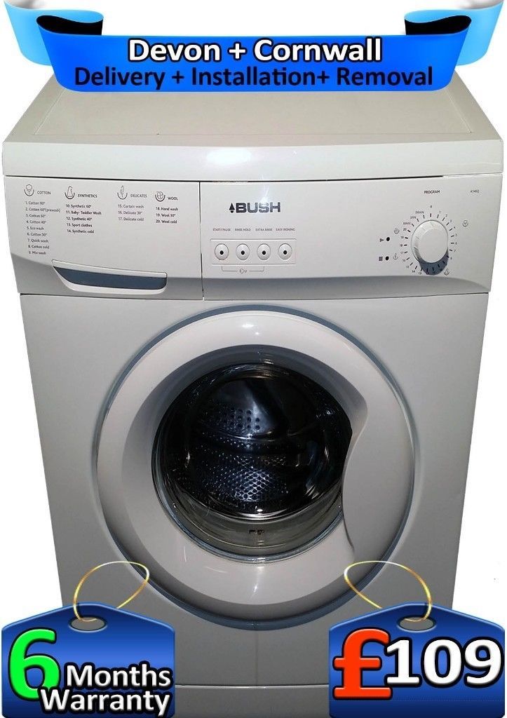 6Kg Drum, Bush Washing Machine, Fast 1200, Quick Wash, Factory