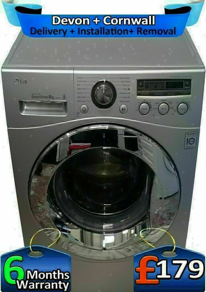 LG Washing Machine, 8kg Load, 1200 Spin, Full LCD, Factory Refurbished