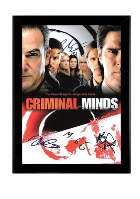 CRIMINAL MINDS SIGNED & FRAMED PHOTO POSTER 12'' X 8'' A4 Matthew Gray Gubler