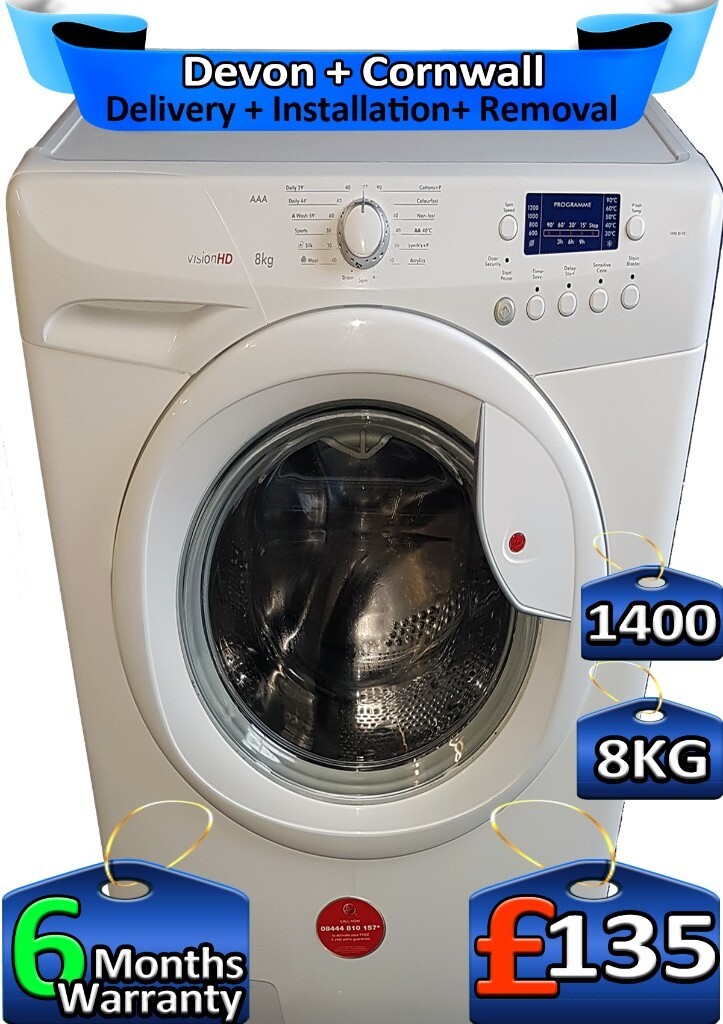 1400 Spin, 8kg Drum, Fast Wash, Hoover Washing Machine, Factory