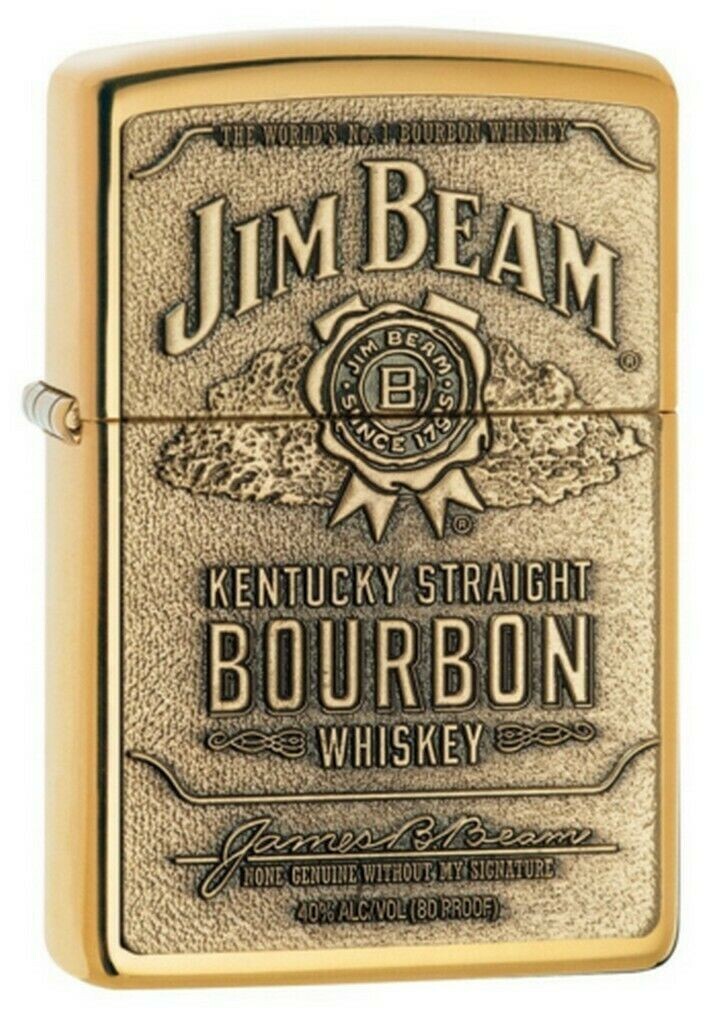 Zippo 254BJB-929, зажигалка Jim Beam Kentucky Bourbon Emblem из латуни