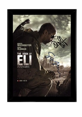 BOOK OF ELI SIGNED & FRAMED PHOTO POSTER 12'' X 8'' A4 Denzel Washington
