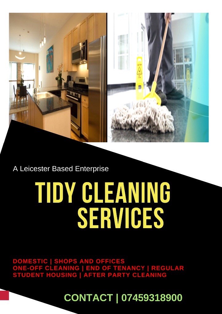 TIDY CLEANING SERVICES. (Domestic & Commercial Cleaning)...Professional